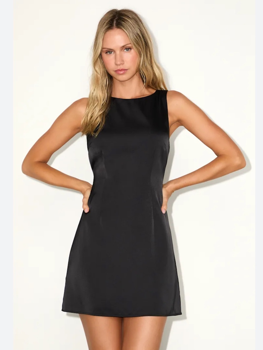 Lulus Classic Black Sleeveless Shift Dress in Size XLarge